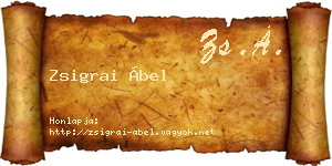 Zsigrai Ábel névjegykártya